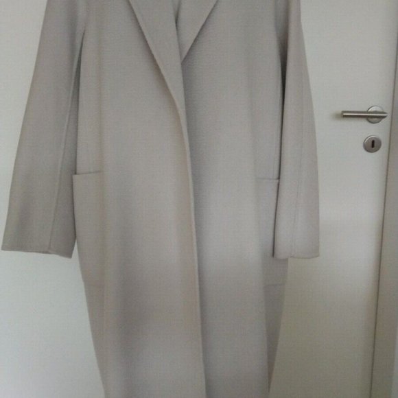 S MAX MARA Cashmere Wool blend Wrap coat-ALATI- Ghiaccio i.e. ice- Ital 44, US10 - Picture 8 of 11